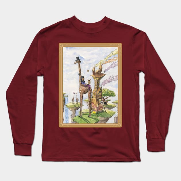 Avishka and the Giraffe Long Sleeve T-Shirt by seangreenbergart